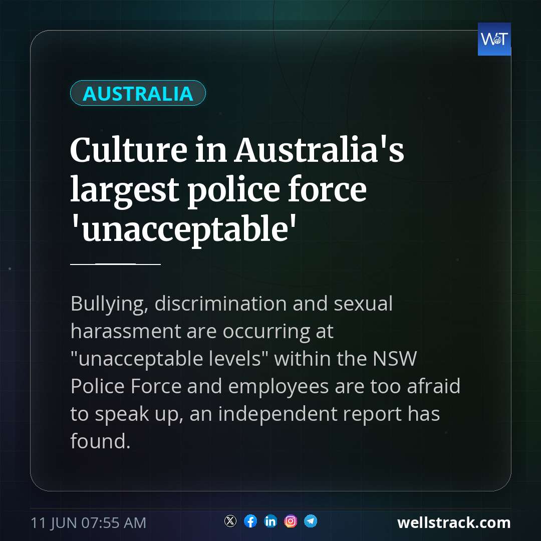 Culture in Australia's largest police force 'unacceptable' — WellsTrack