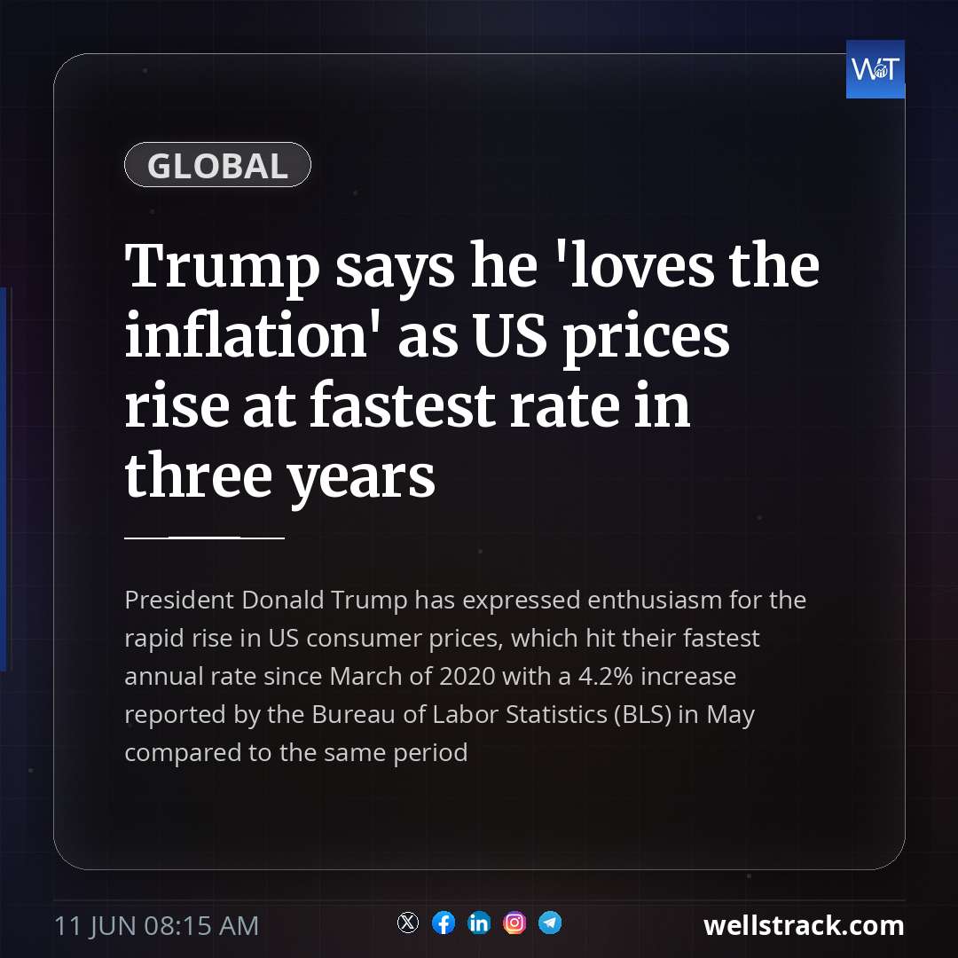 Trump says he 'loves the inflation' as US prices rise at fastest rate in three years
