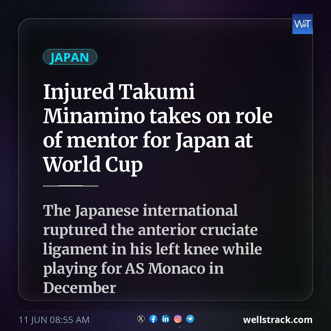 Injured Takumi Minamino takes on role of mentor for Japan at World Cup — WellsTrack