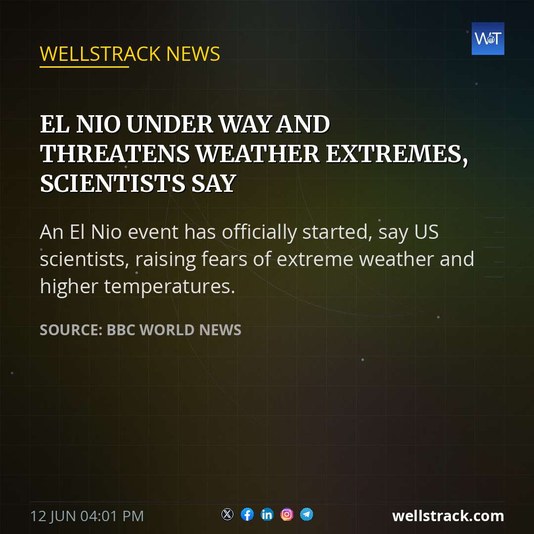 El Niño under way and threatens weather extremes, scientists say
