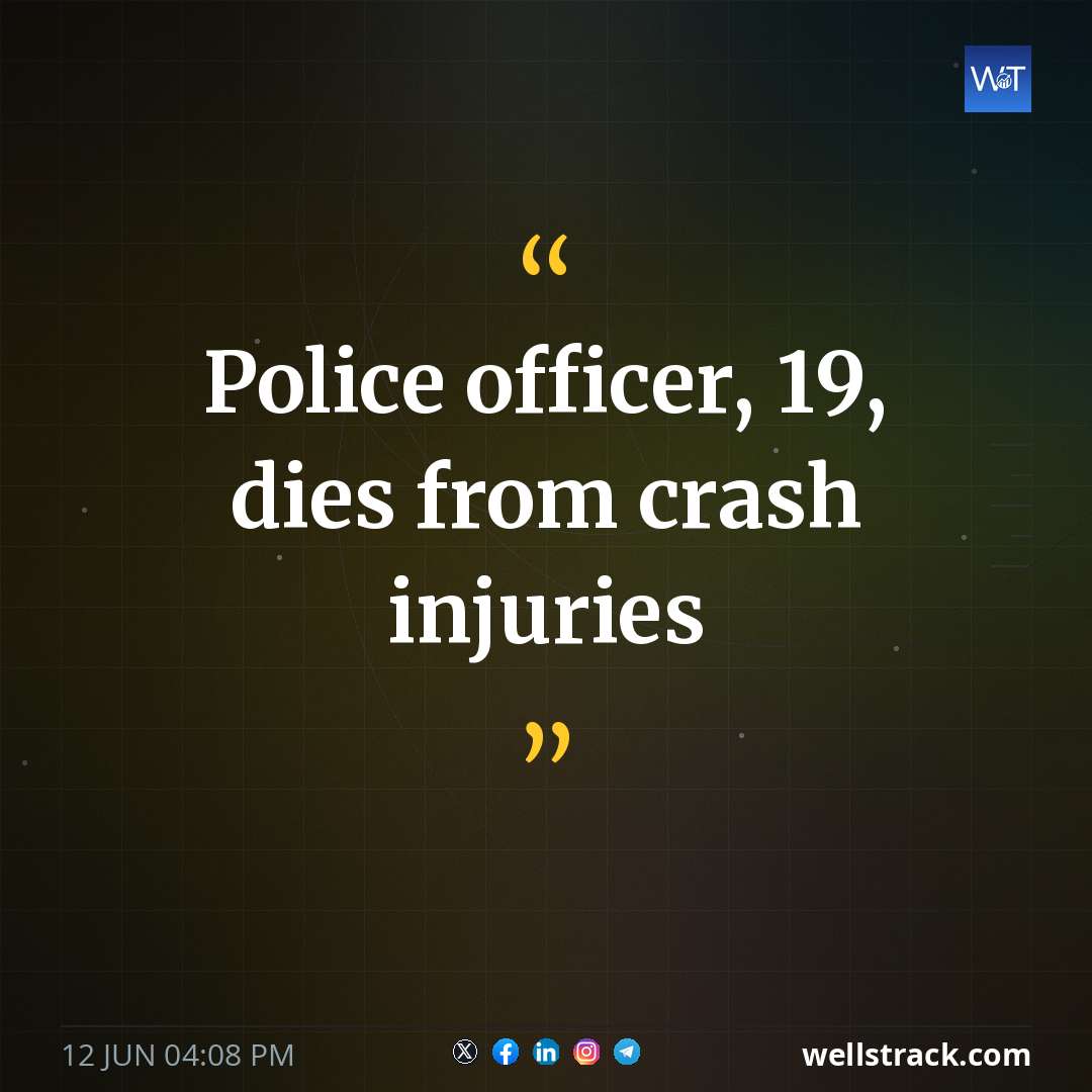 Police officer, 19, dies from crash injuries