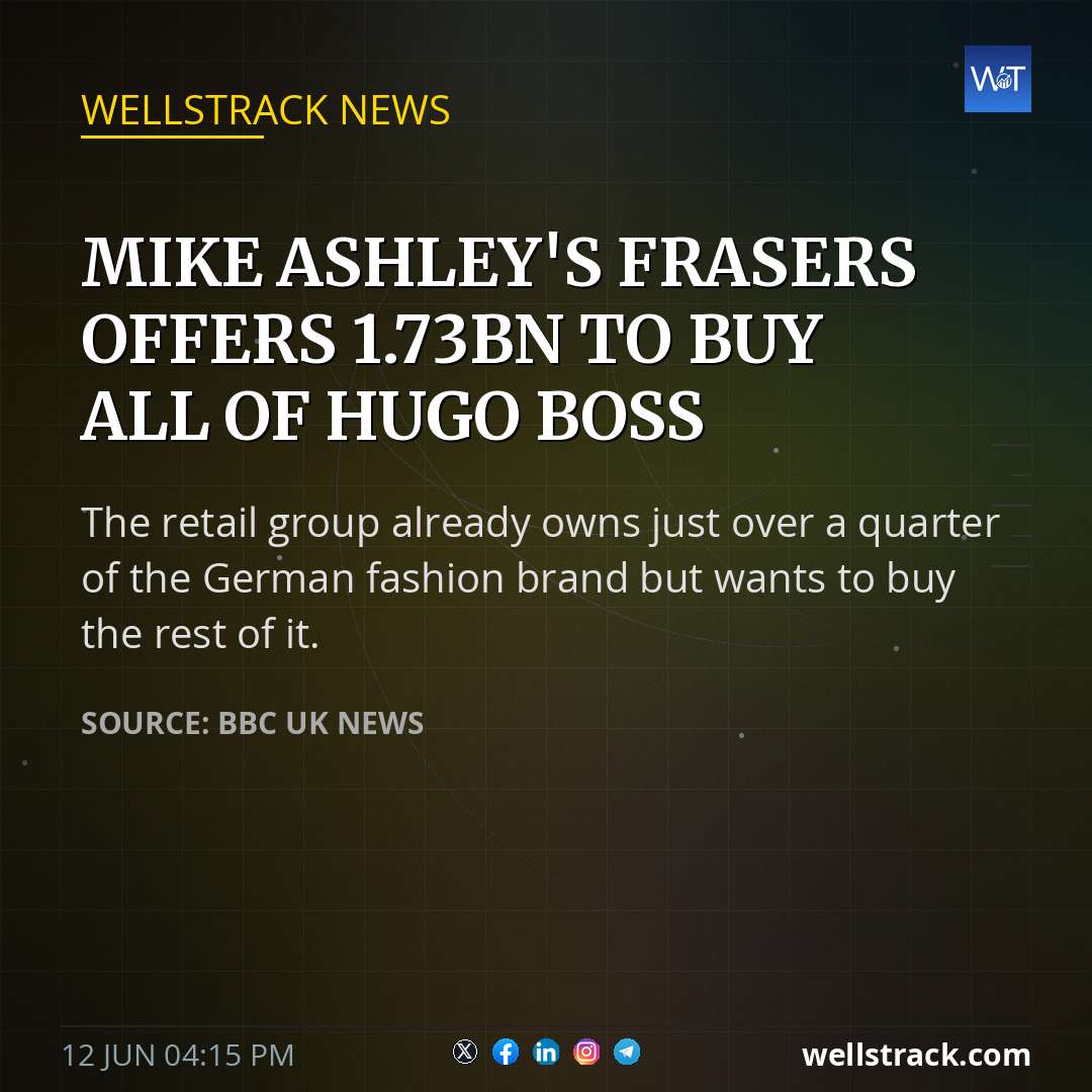 Mike Ashley's Frasers offers £1.73bn to buy all of Hugo Boss
