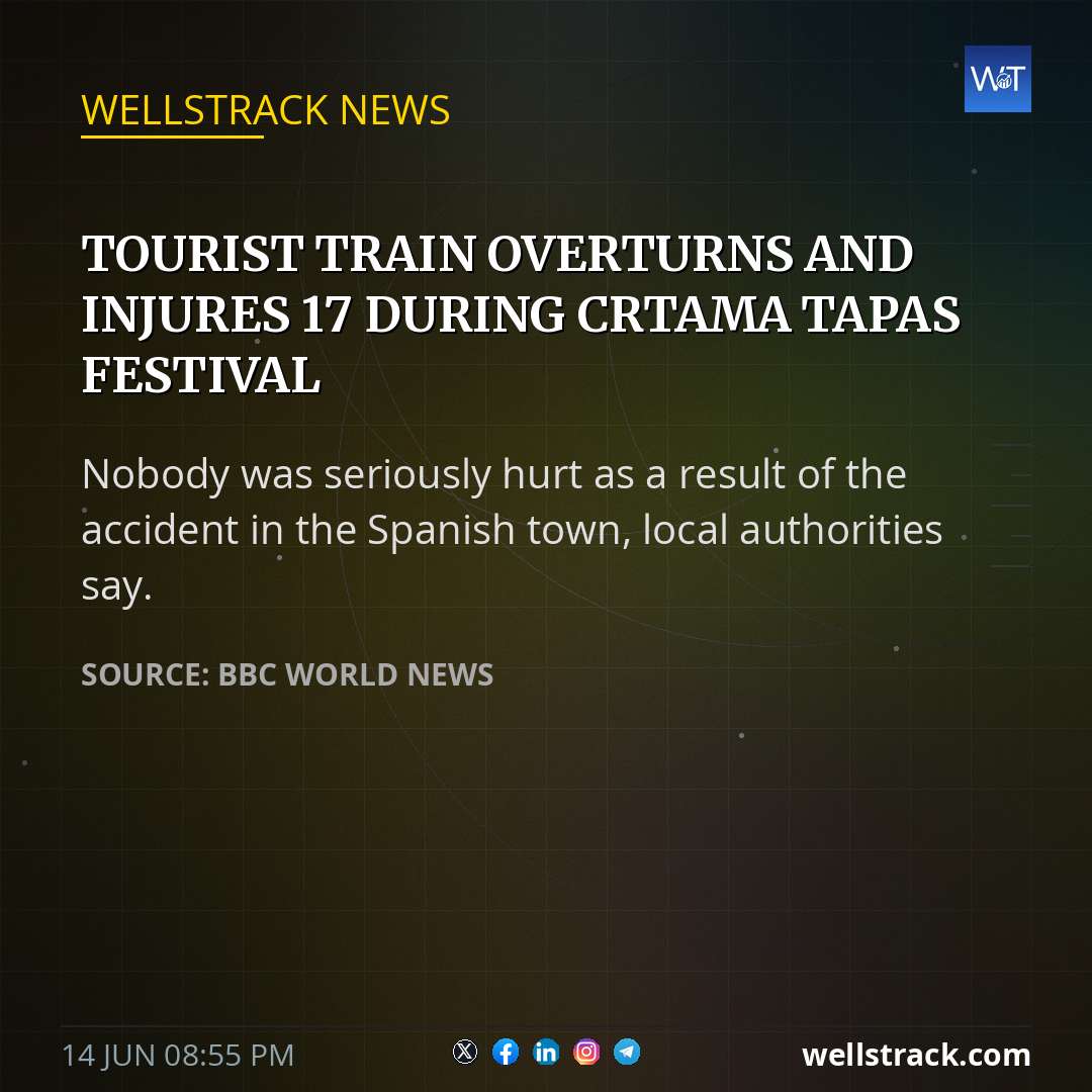 Tourist train overturns and injures 17 during Cártama tapas festival — WellsTrack