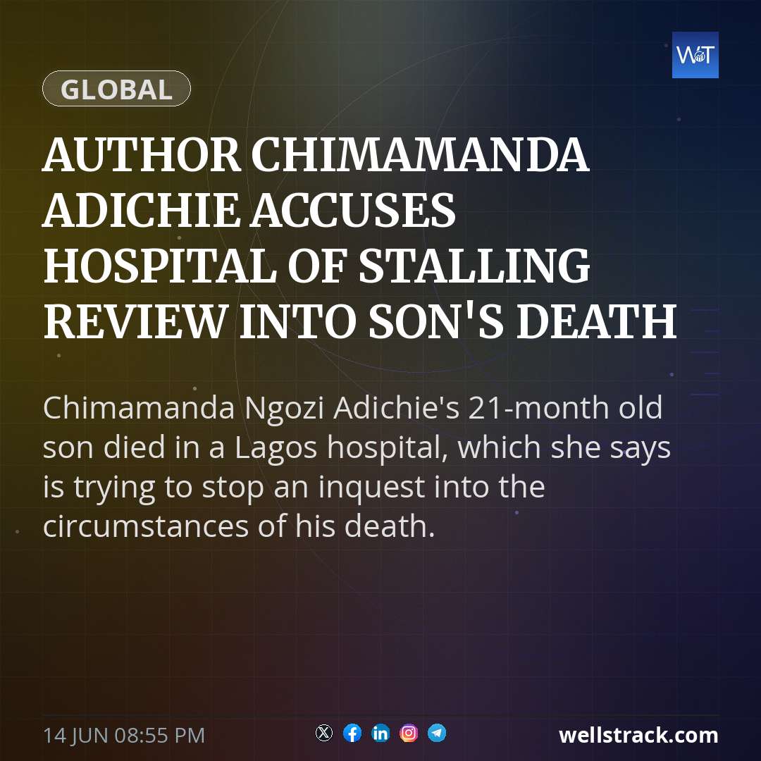Author Chimamanda Adichie accuses hospital of stalling review into son's death — WellsTrack