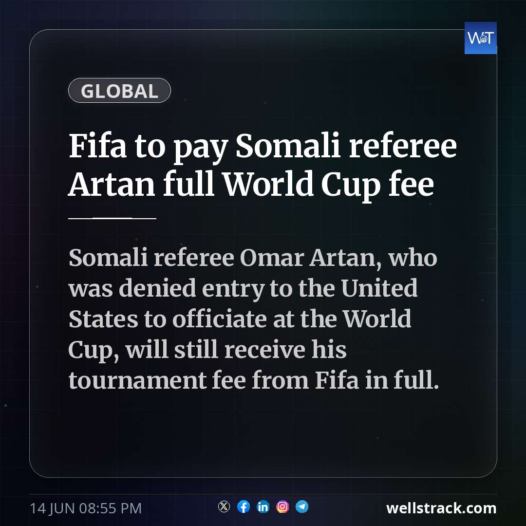 Fifa to pay Somali referee Artan full World Cup fee — WellsTrack