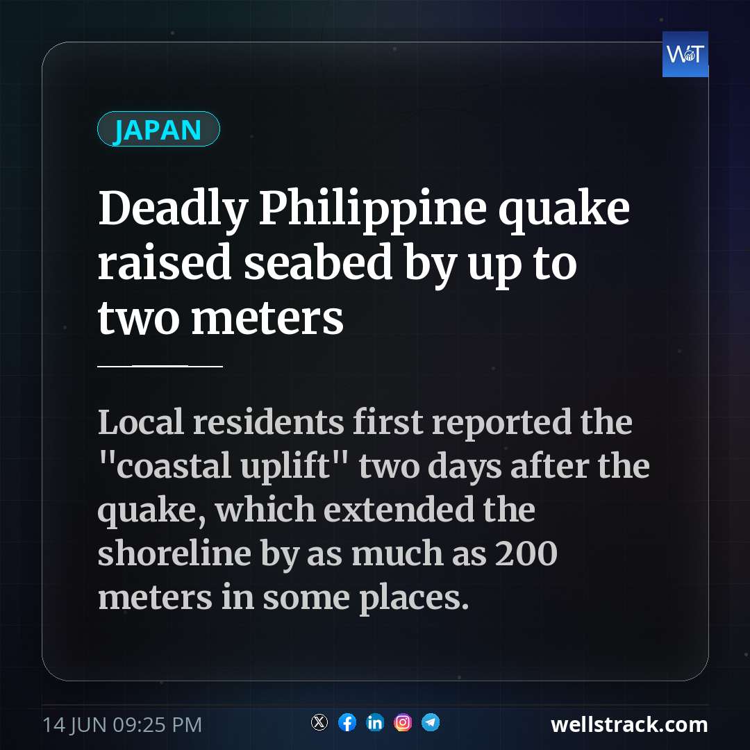 Deadly Philippine quake raised seabed by up to two meters — WellsTrack