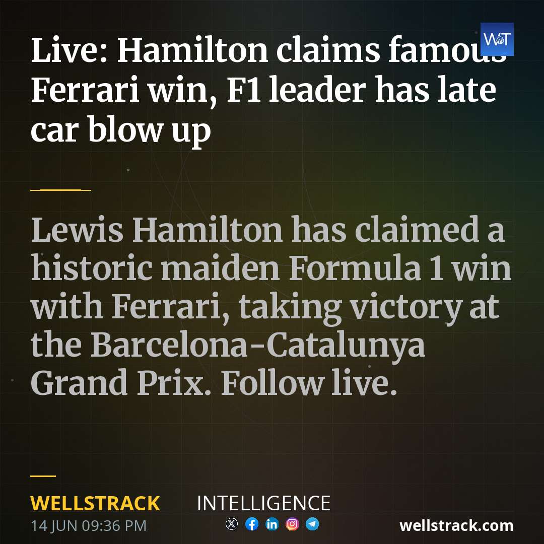 Live: Hamilton claims famous Ferrari win, F1 leader has late car blow up — WellsTrack