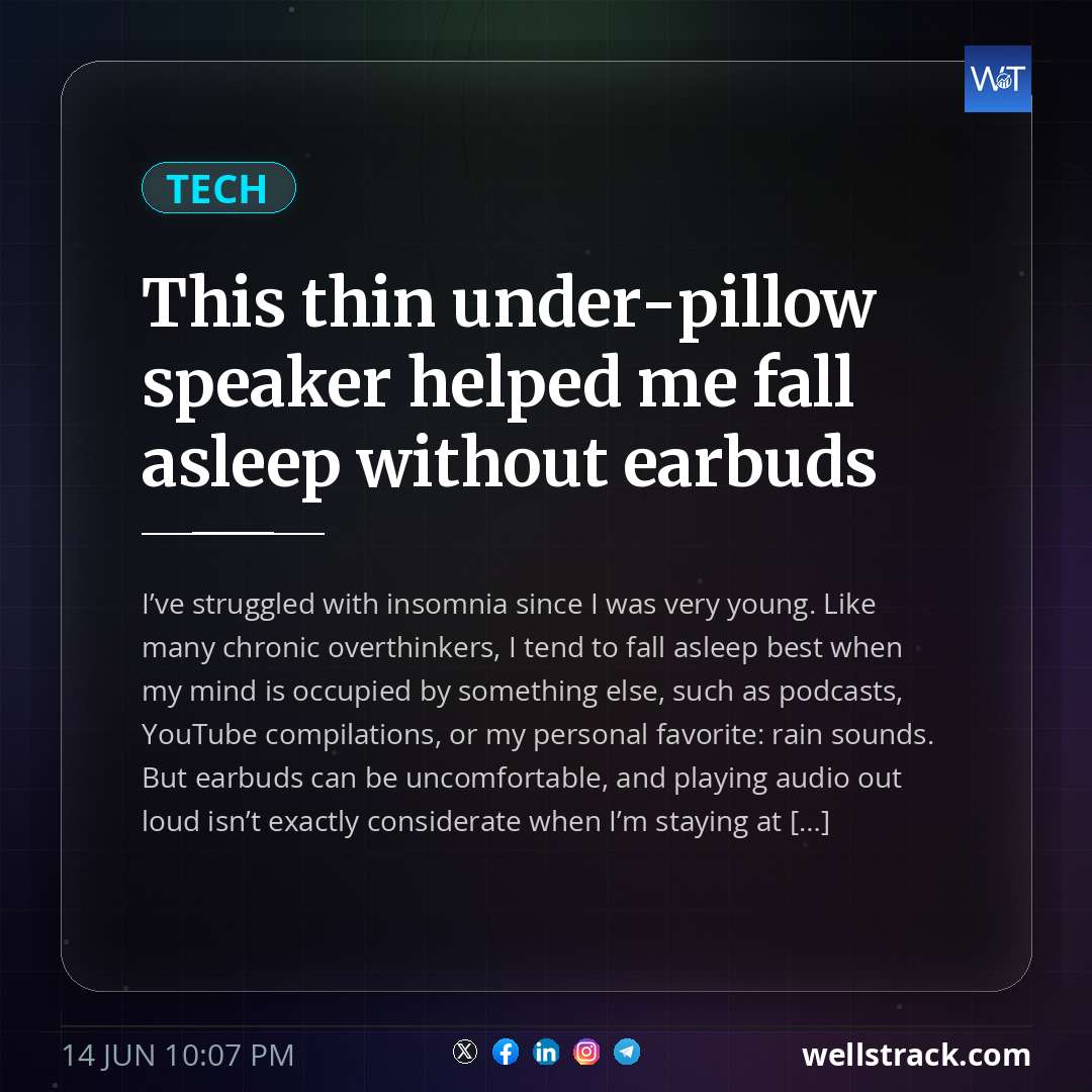 This thin under-pillow speaker helped me fall asleep without earbuds — WellsTrack