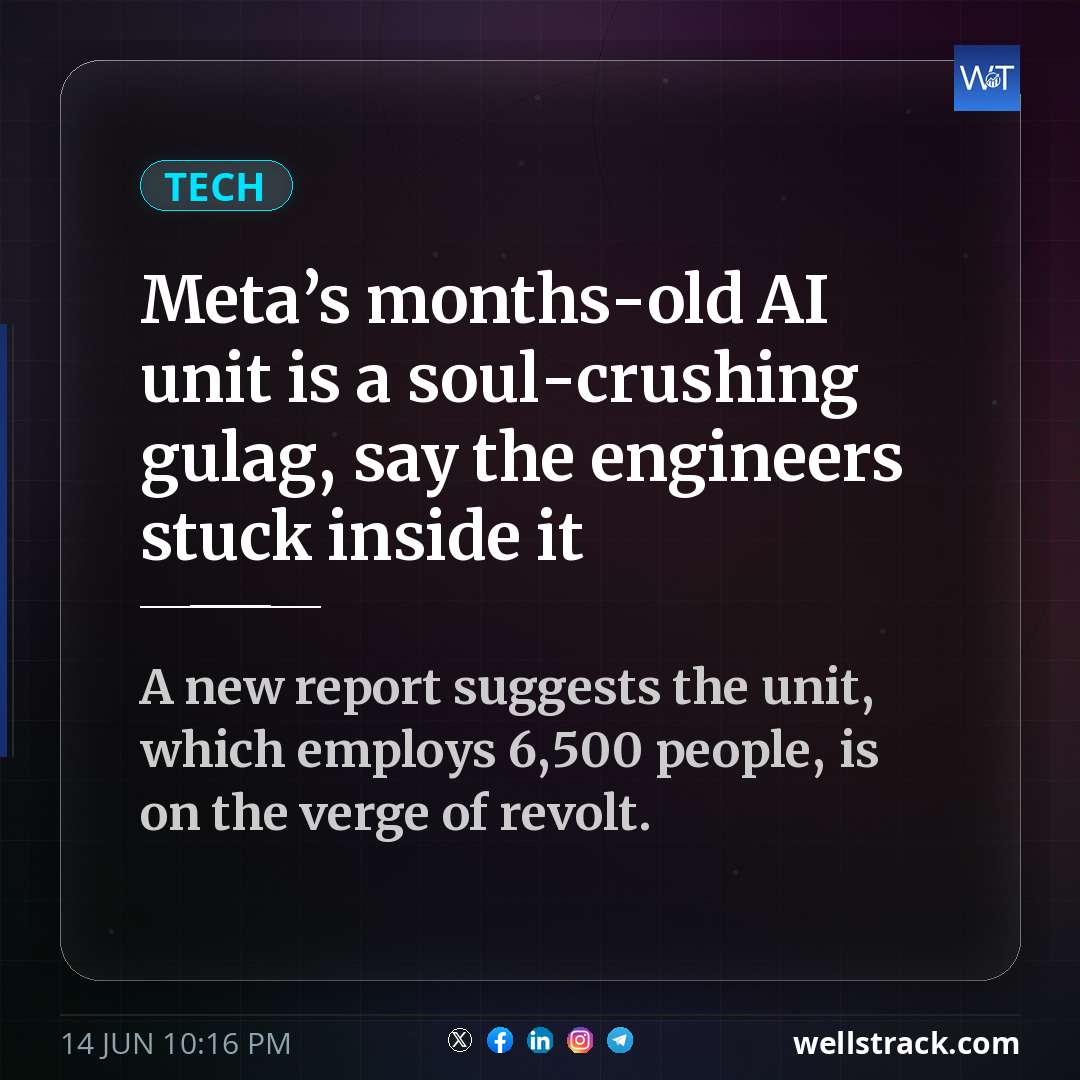 Meta’s months-old AI unit is a soul-crushing gulag, say the engineers stuck inside it — WellsTrack