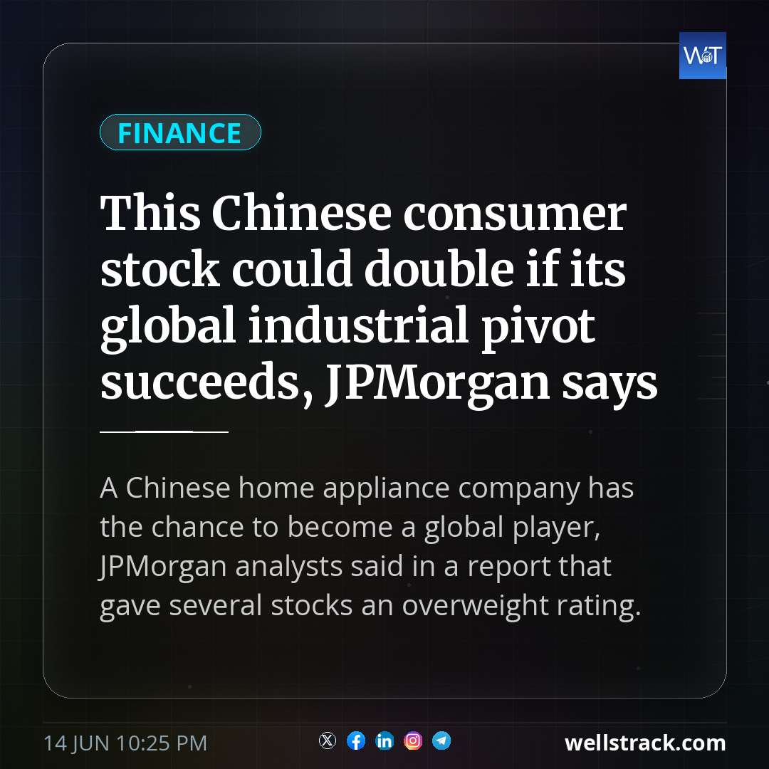 This Chinese consumer stock could double if its global industrial pivot succeeds, JPMorgan says — WellsTrack