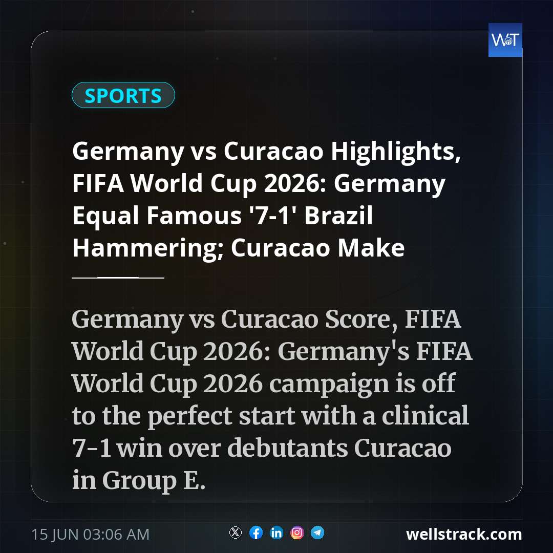 Germany vs Curacao Highlights, FIFA World Cup 2026: Germany Equal Famous '7-1' Brazil Hammering; Curacao Make History — WellsTrack