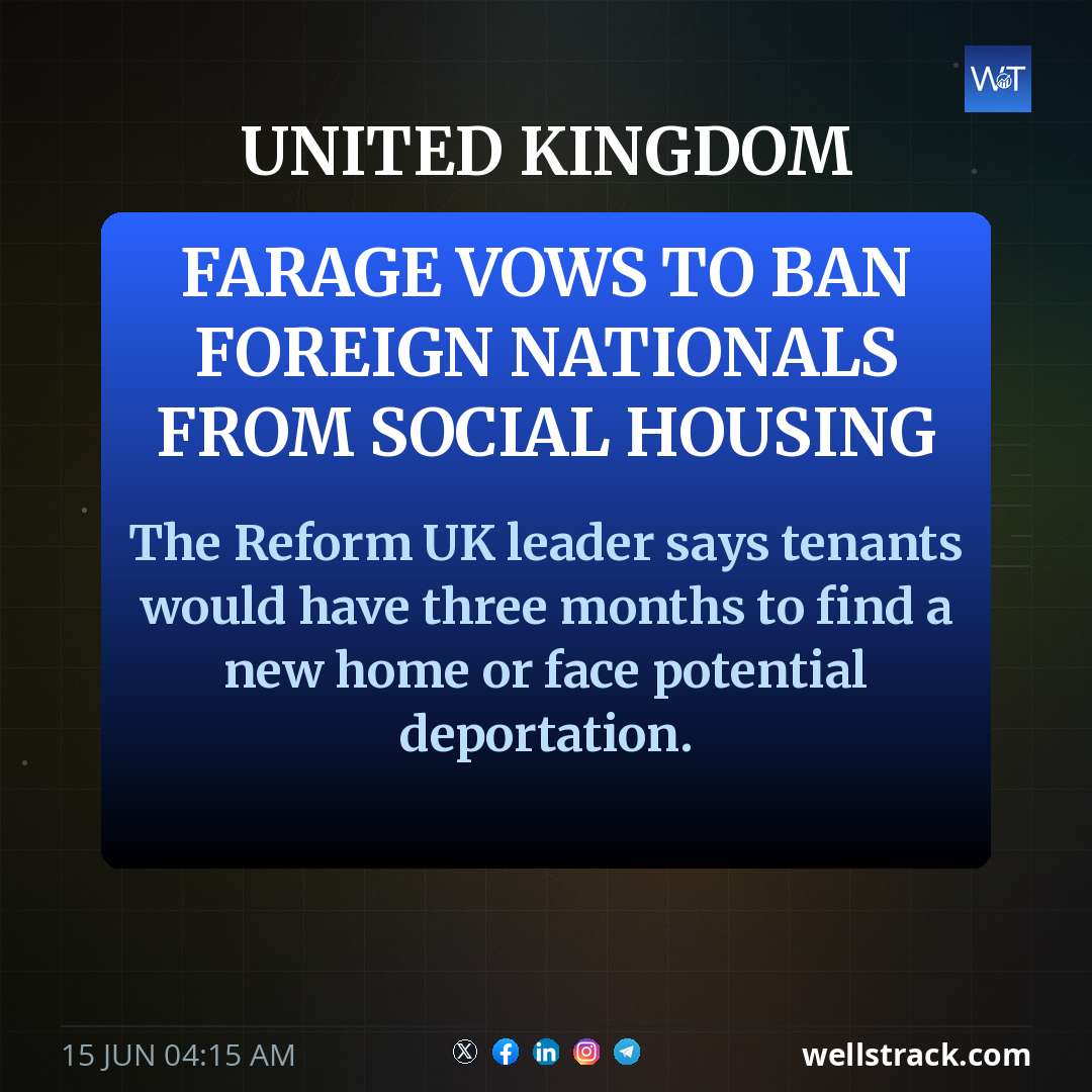 Farage vows to ban foreign nationals from social housing
