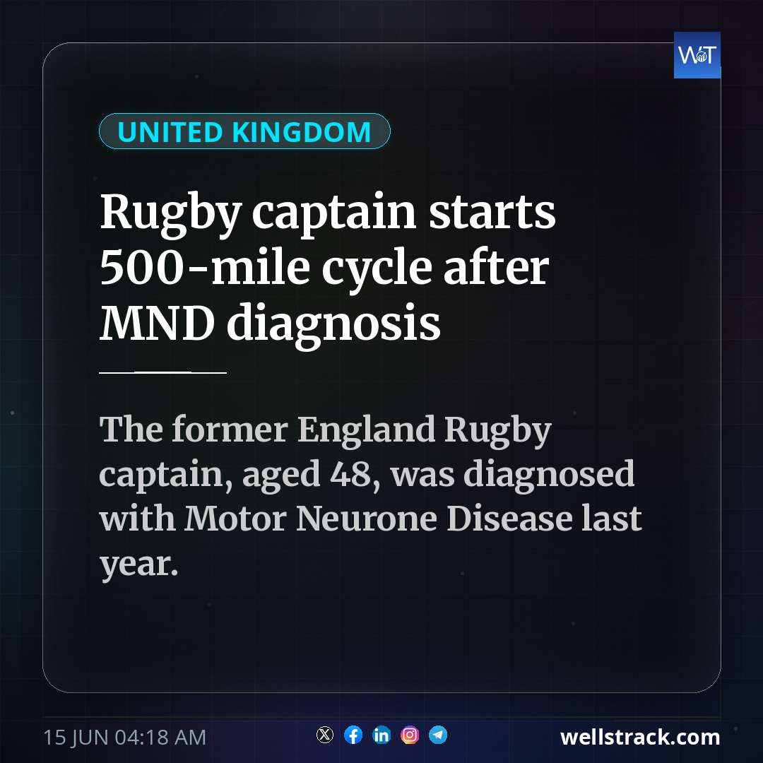 Rugby captain starts 500-mile cycle after MND diagnosis