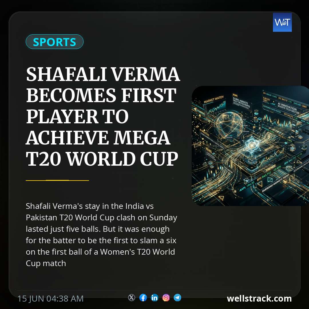Shafali Verma Becomes First Player To Achieve Mega T20 World Cup Feat With First-Ball Six vs Pakistan — WellsTrack