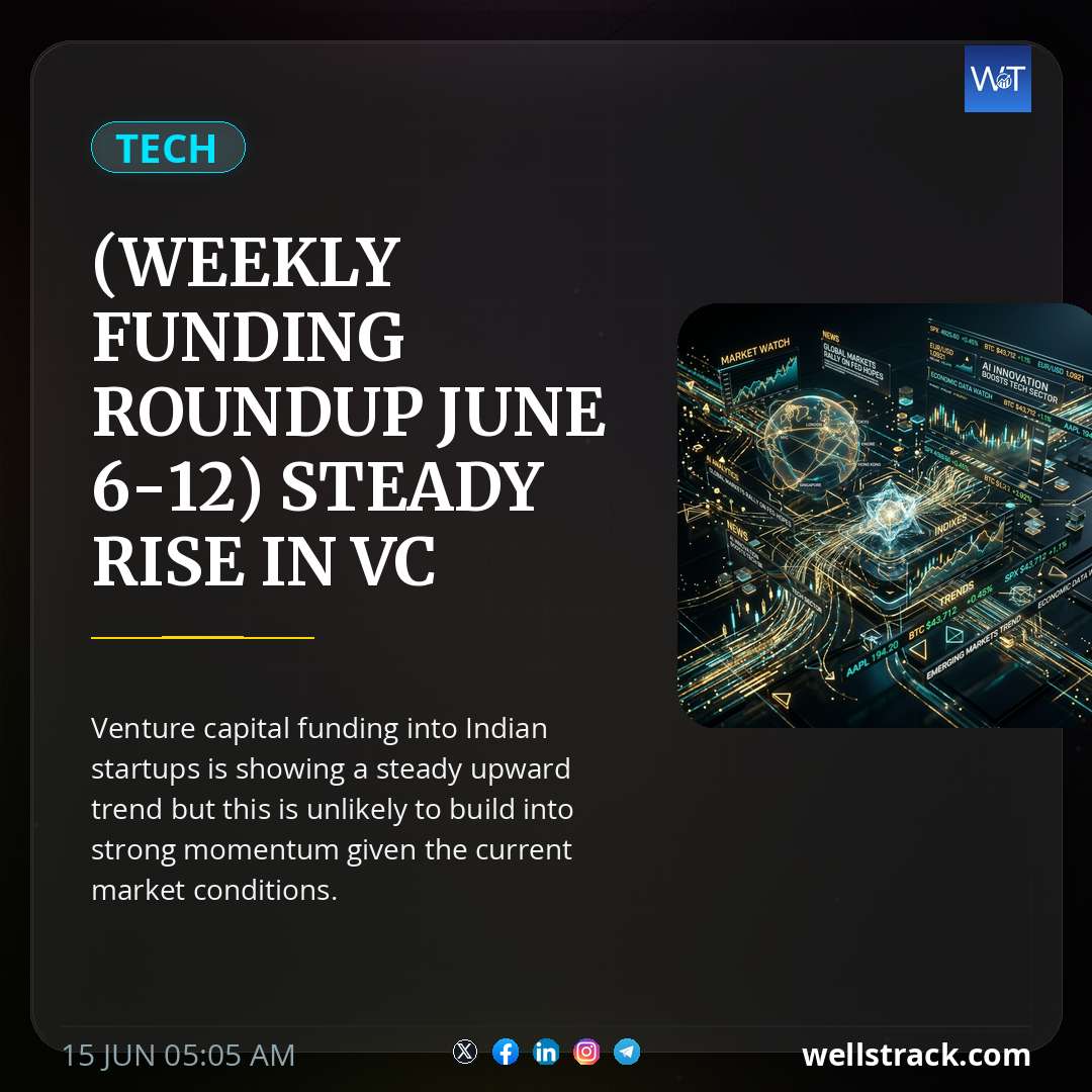 (Weekly funding roundup June 6-12) Steady rise in VC inflow into Indian startups — WellsTrack