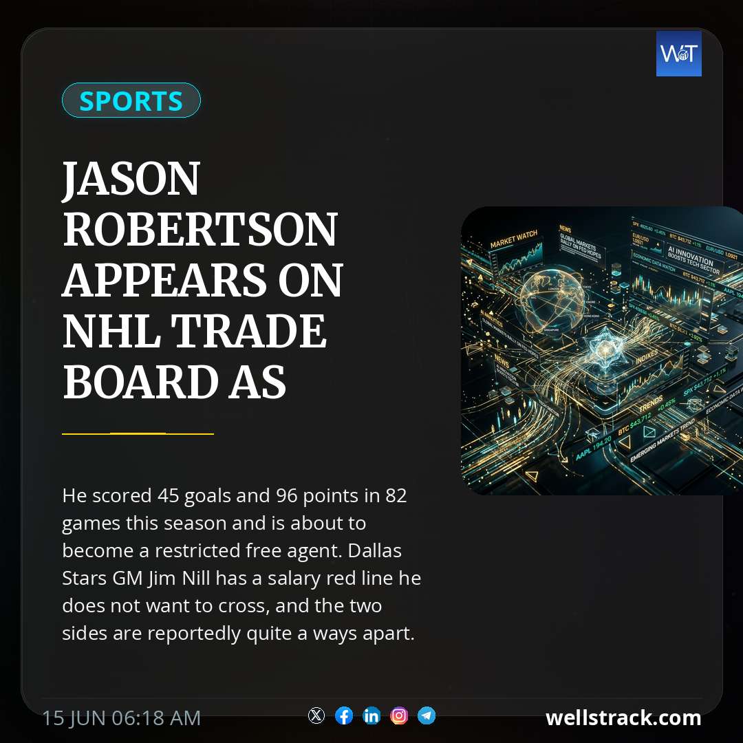Jason Robertson Appears On NHL Trade Board As Dallas Stars Weigh Contract Options For 96 Point Winger — WellsTrack