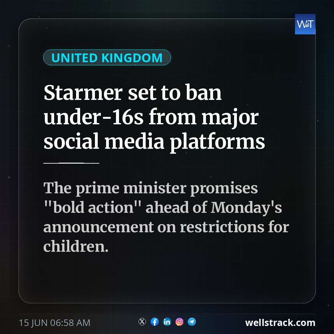 Starmer set to ban under-16s from major social media platforms