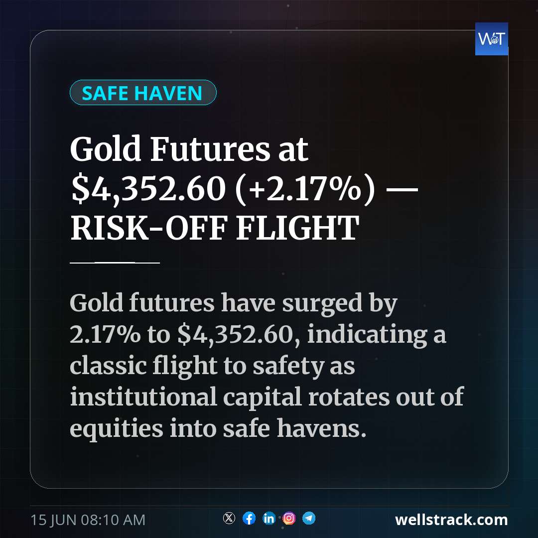 Gold Futures at $4,352.60 (+2.17%) — RISK-OFF FLIGHT