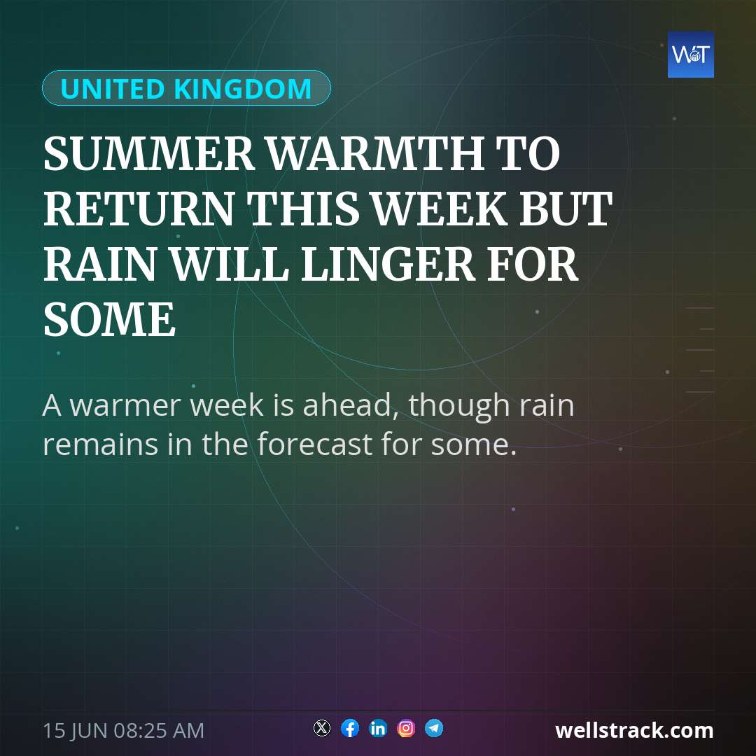 Summer warmth to return this week but rain will linger for some