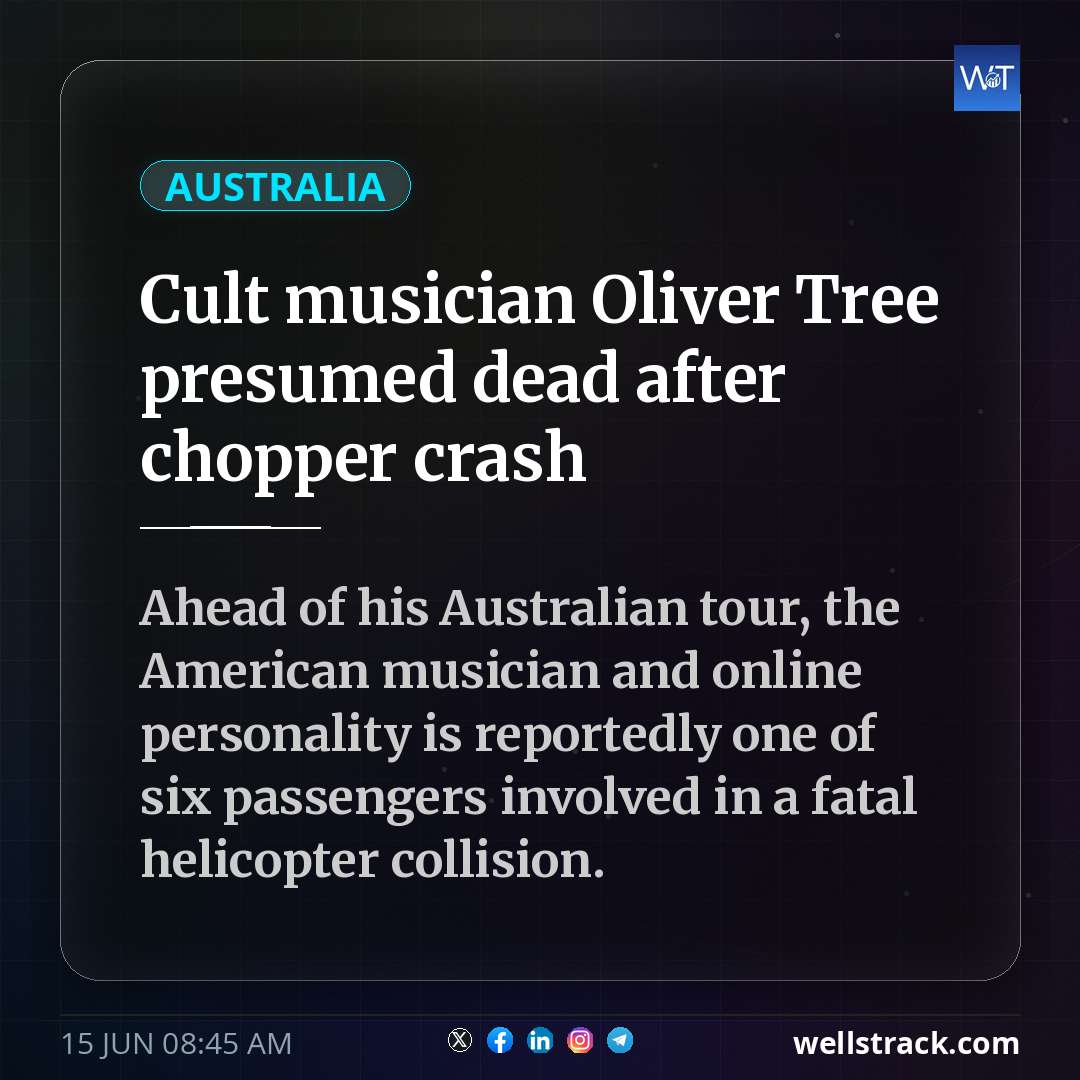 Cult musician Oliver Tree presumed dead after chopper crash