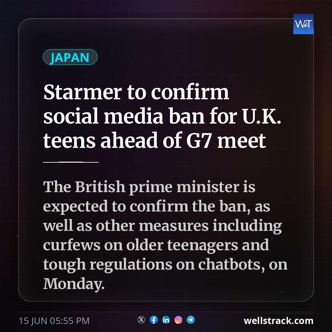 Starmer to confirm social media ban for U.K. teens ahead of G7 meet