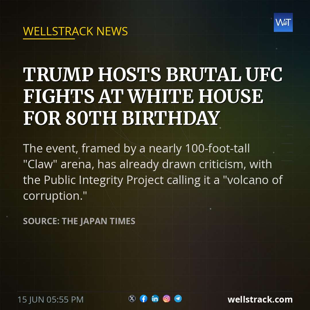 Trump hosts brutal UFC fights at White House for 80th birthday